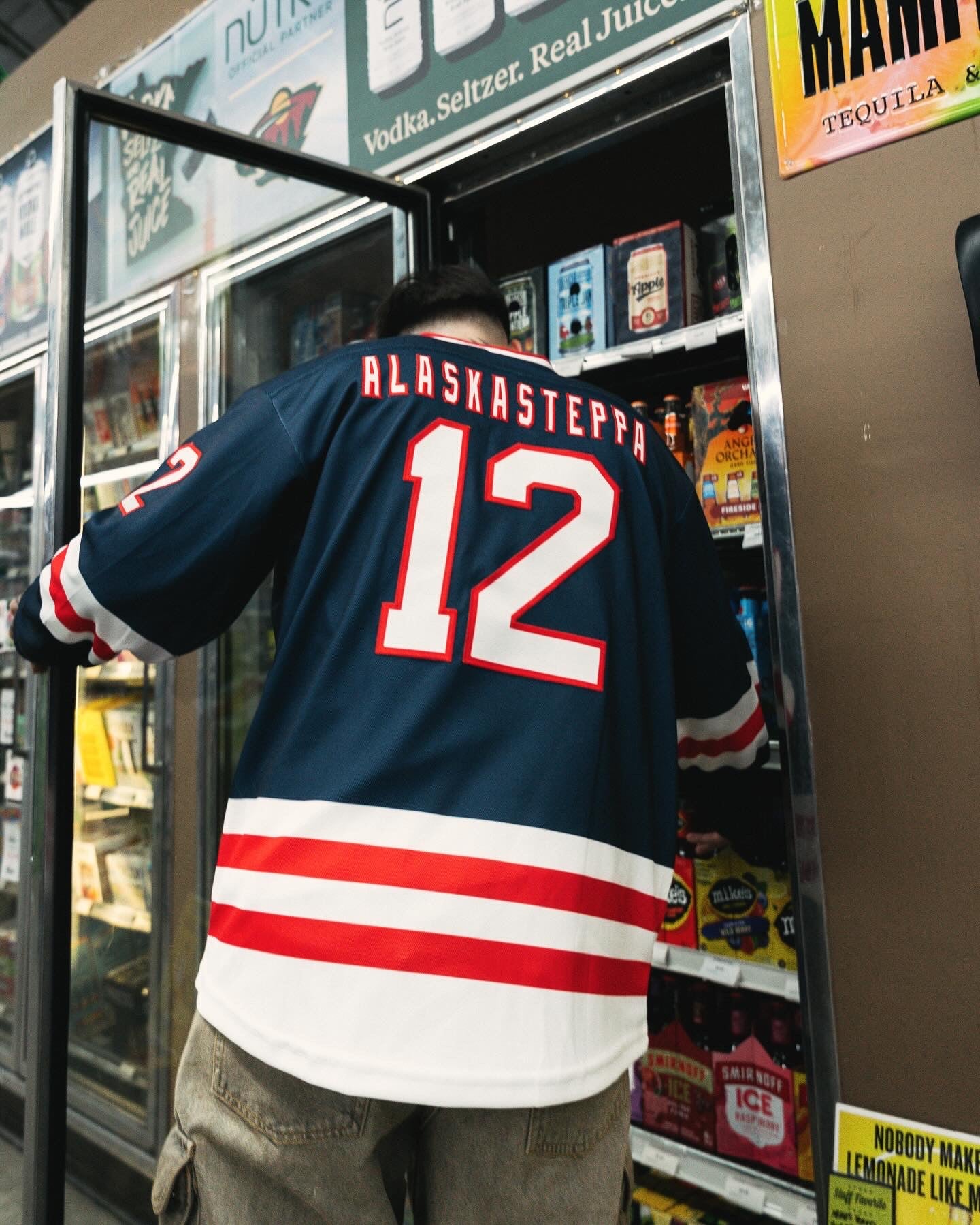 WINTER COLLECTION : NAVY-RED HOCKEY JERSEY